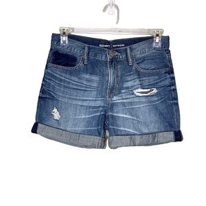 Old Navy Boyfriend Cuffed Denim Shorts